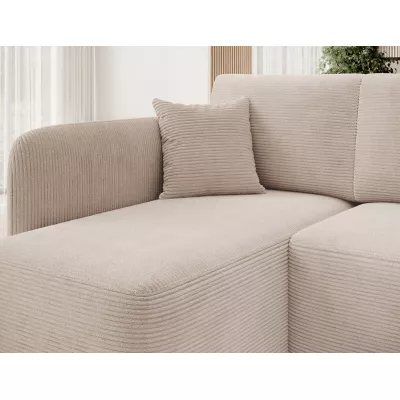 Kleine Sofagarnitur TAHLIA – hellbeige, linke Ecke