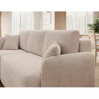 Kleine Sofagarnitur TAHLIA – hellbeige, linke Ecke