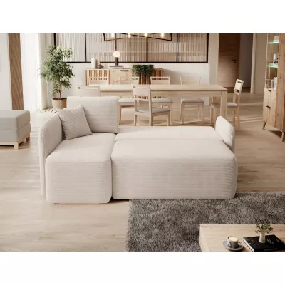 Kleine Sofagarnitur TAHLIA – hellbeige, linke Ecke