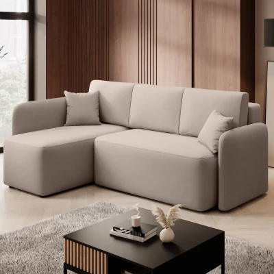 Kleine Sofagarnitur TAHLIA – beige, linke Ecke