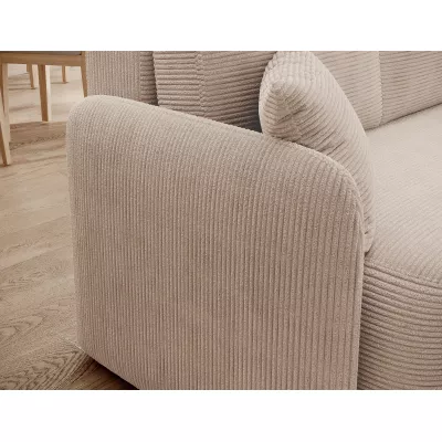 Kleine Sofagarnitur TAHLIA – hellbeige, rechte Ecke