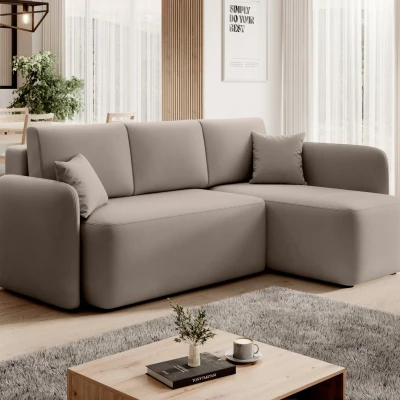 Kleine Sofagarnitur TAHLIA – beige, rechte Ecke