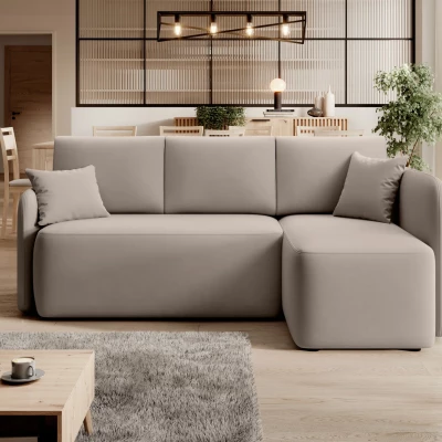 Kleine Sofagarnitur TAHLIA – beige, rechte Ecke