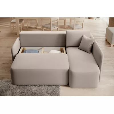 Kleine Sofagarnitur TAHLIA – beige, rechte Ecke