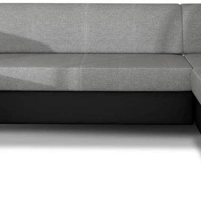 Großes U-förmiges Sofa KAIRI – Esche/schwarzes Öko-Leder, linke Ausführung