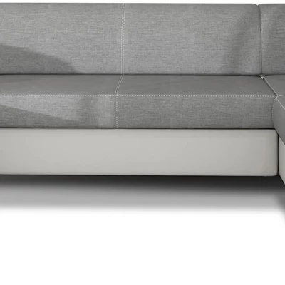 Großes U-förmiges Sofa KAIRI – Esche/weißes Öko-Leder, linke Ausführung