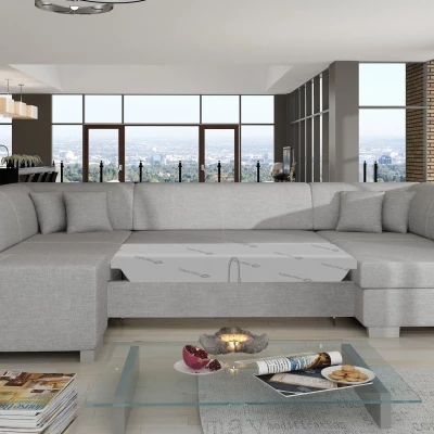 Große U-förmige Sofagarnitur KAIRI – Esche, echtes Design