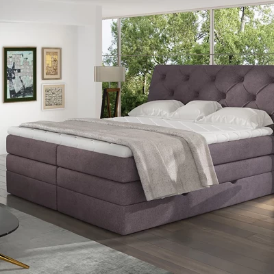 Boxspringbett 140x200 VORVIRO - helllila