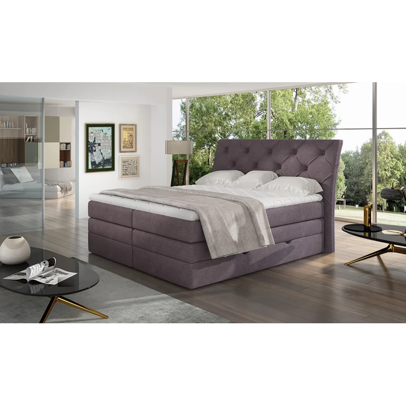 Boxspringbett 140x200 VORVIRO - helllila