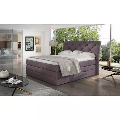 Boxspringbett 140x200 VORVIRO - helllila