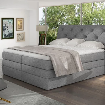 Boxspringbett 140x200 VORVIRO - grau