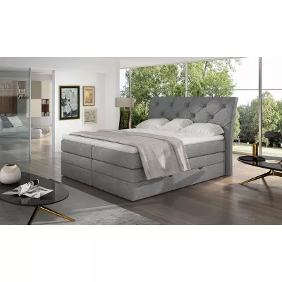 Boxspringbett 140x200 VORVIRO - grau