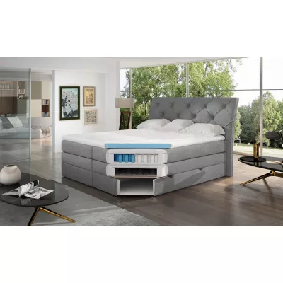 Boxspringbett 140x200 VORVIRO - grau