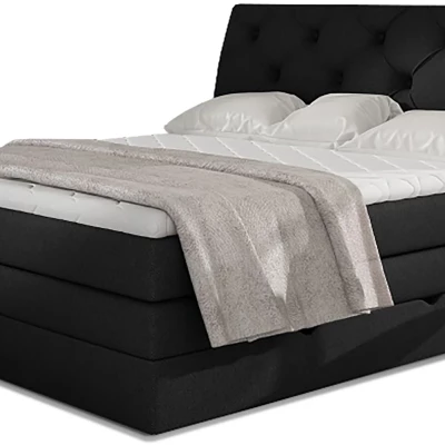 Boxspringbett 140x200 VORVIRO - schwarz