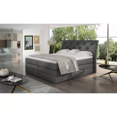 Boxspringbett 140x200 VORVIRO - Anthrazit