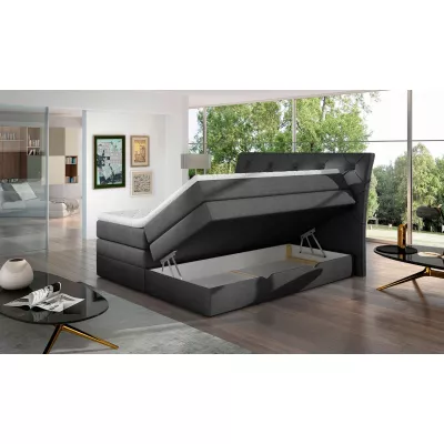 Boxspringbett 140x200 VORVIRO - Anthrazit