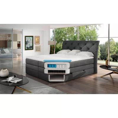 Boxspringbett 140x200 VORVIRO - Anthrazit