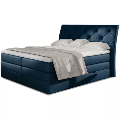 Boxspringbett 140x200 VORVIRO - blau