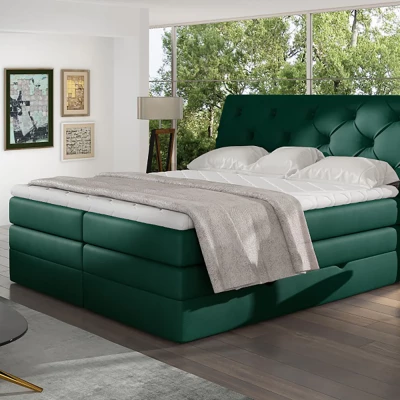 Boxspringbett 140x200 VORVIRO - grün