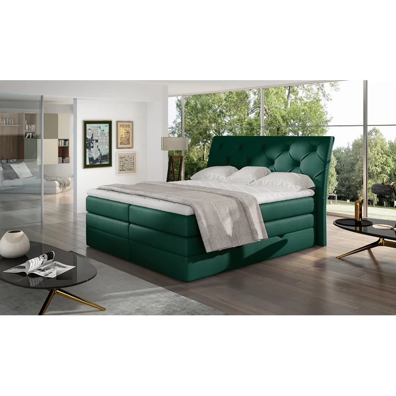 Boxspringbett 140x200 VORVIRO - grün
