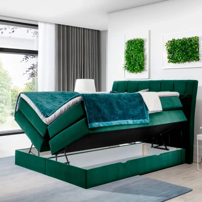 Boxspringbett 140x200 VORVIRO - grün