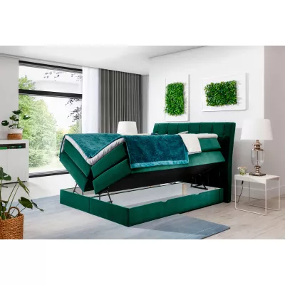 Boxspringbett 140x200 VORVIRO - grün