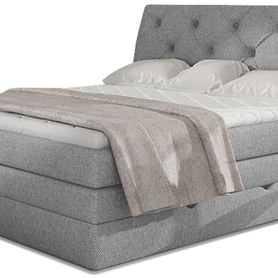Boxspringbett 140x200 VORVIRO - hellgrau