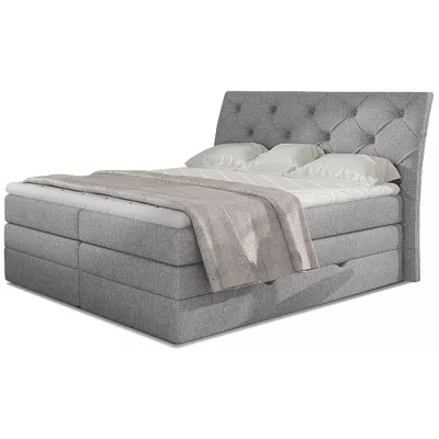 Boxspringbett 140x200 VORVIRO - hellgrau