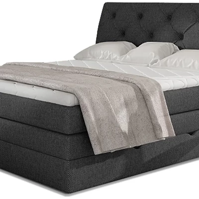 Boxspringbett 140x200 VORVIRO - dunkelgrau