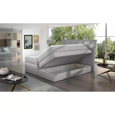 Boxspringbett 140x200 VORVIRO - dunkelgrau