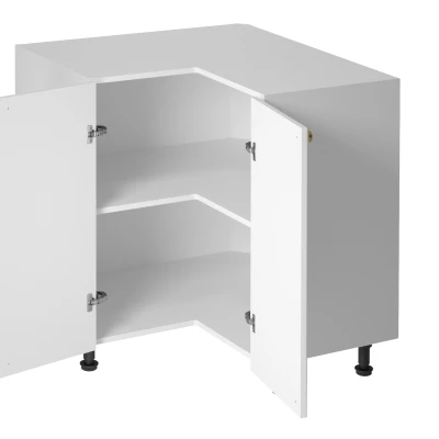 LUMEA Eckunterschrank – 79 x 79 cm, weiß