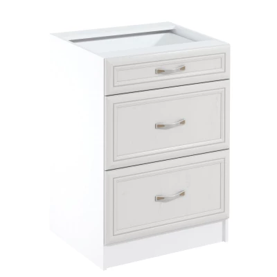 Unterschrank SILVARA – Breite 60 cm, Kiefernholz / weiß