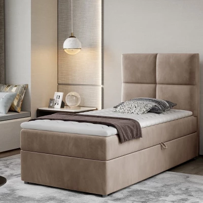 Einzelbett (90x200 cm) RENVIO - hellbraun
