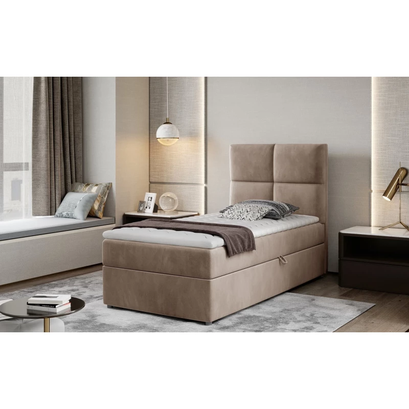 Einzelbett (90x200 cm) RENVIO - hellbraun