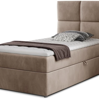 Einzelbett (90x200 cm) RENVIO - hellbraun