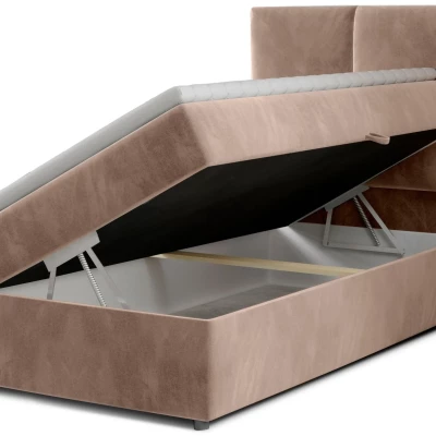 Einzelbett (90x200 cm) RENVIO - hellbraun