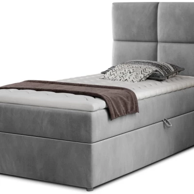 Einzelbett (kontinental) 90x200 RRVIO - hellgrau