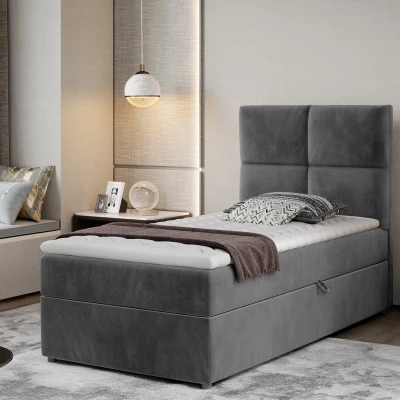 Einzelbett (kontinental) 90x200 RRVIO - dunkelgrau