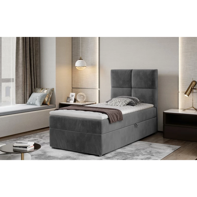 Einzelbett (kontinental) 90x200 RRVIO - dunkelgrau
