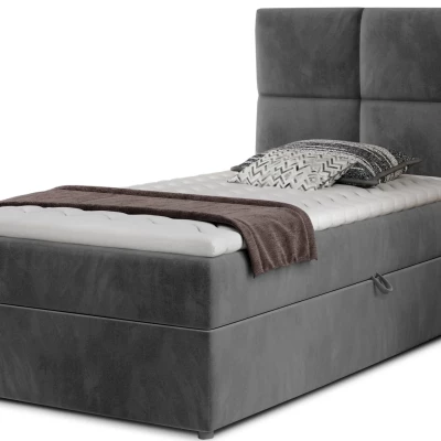 Einzelbett (kontinental) 90x200 RRVIO - dunkelgrau