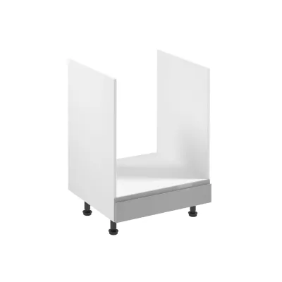 Küchenschrank für Einbaubackofen ARBOR – Breite 60 cm, glänzend grau/weiß
