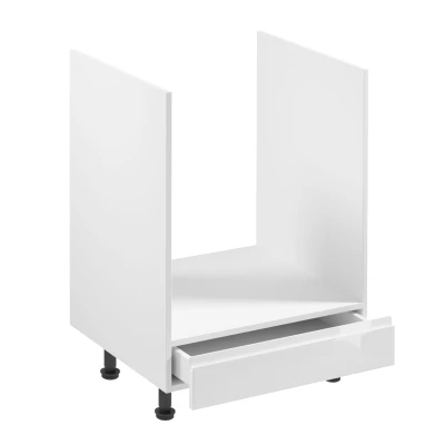 Küchenschrank für Einbaubackofen ARBOR – Breite 60 cm, Hochglanzweiß / Weiß