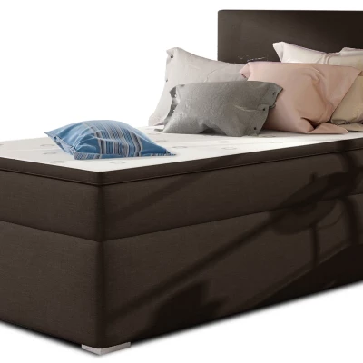 Einzelbett 90x200 TARVIO - dunkelbraun, echtes Design