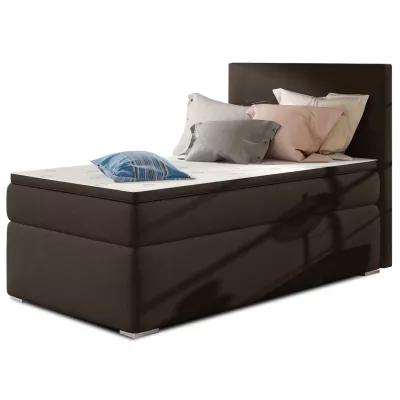 Einzelbett 90x200 TARVIO - dunkelbraun, echtes Design