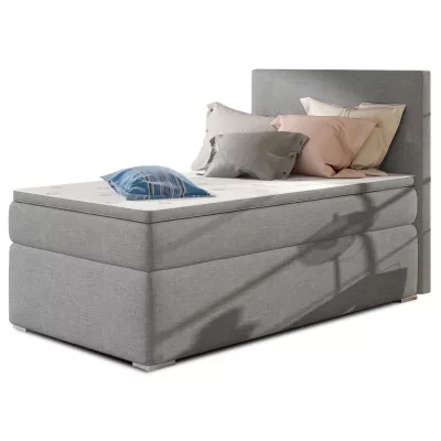 Einzelbett 90x200 TARVIO - grau, rechte Ausführung