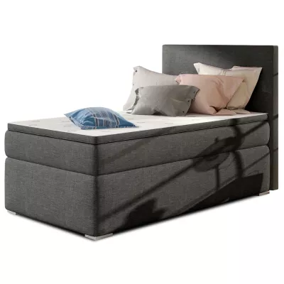 Einzelbett 90x200 TARVIO - dunkelgrau, rechts