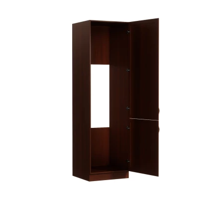 Schrank für Einbaukühlschrank SILVARA – Breite 60 cm, Walnuss, Echtholz-Finish