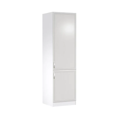Schrank für Einbaukühlschrank SILVARA – Breite 60 cm, Kiefer Andersen / Weiß, Echtlack