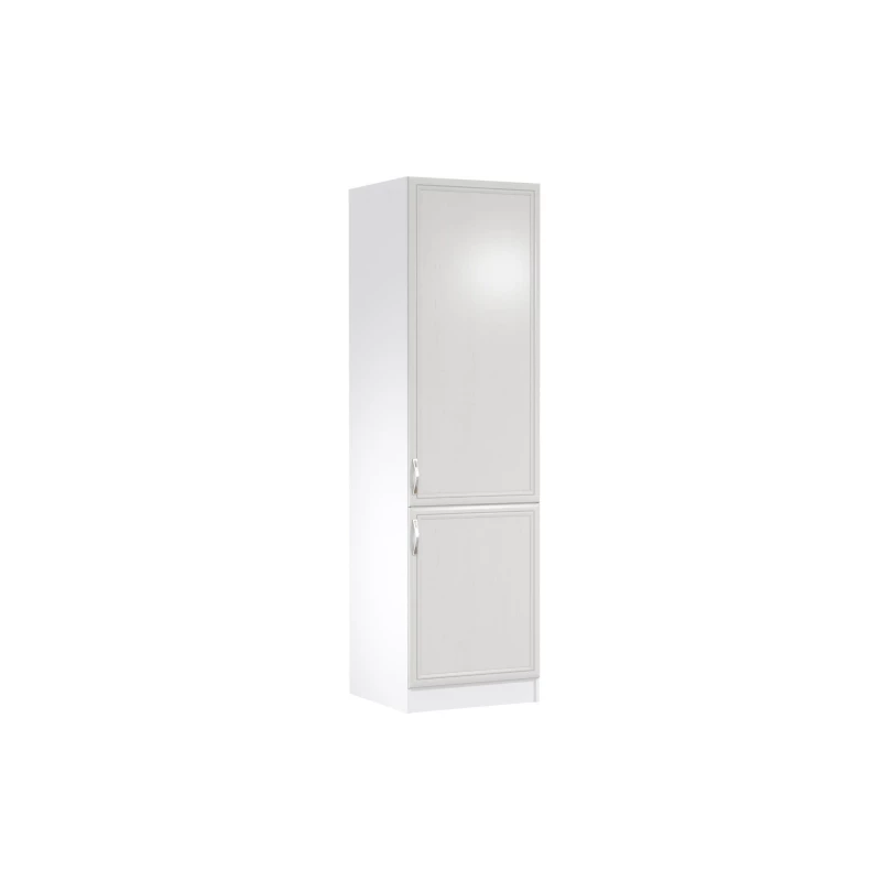 Schrank für Einbaukühlschrank SILVARA – Breite 60 cm, Kiefer Andersen / Weiß, Echtlack