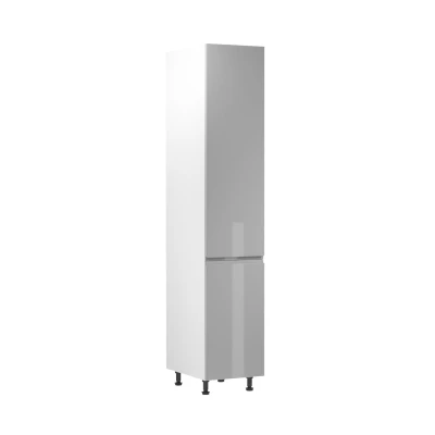 ARBOR Lebensmittelschrank – Breite 40 cm, glänzend grau/weiß, linke Ausführung
